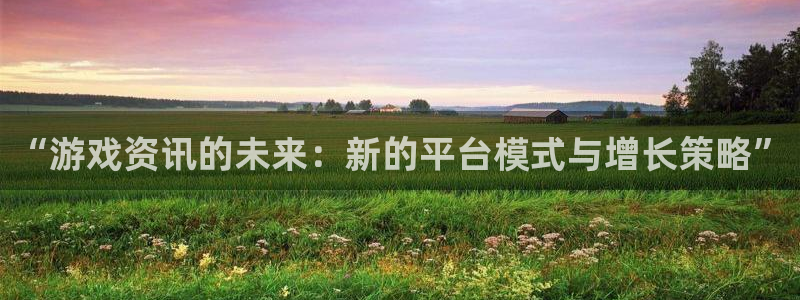 长征娱乐登陆地址:“游戏资讯的未来:新的平台模式与增长策略”